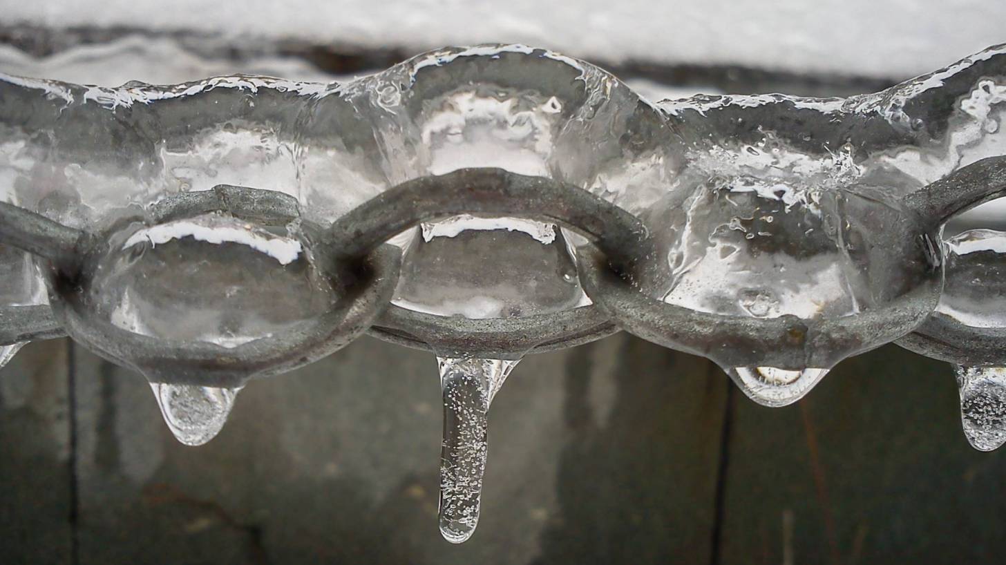 a cold icey chain